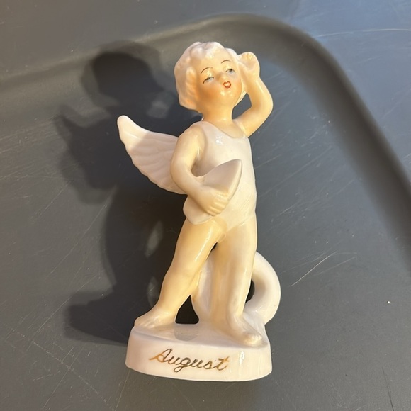 Vintage Japanese Ceramic Porcelain August Birth Month Angel - Picture 2 of 5
